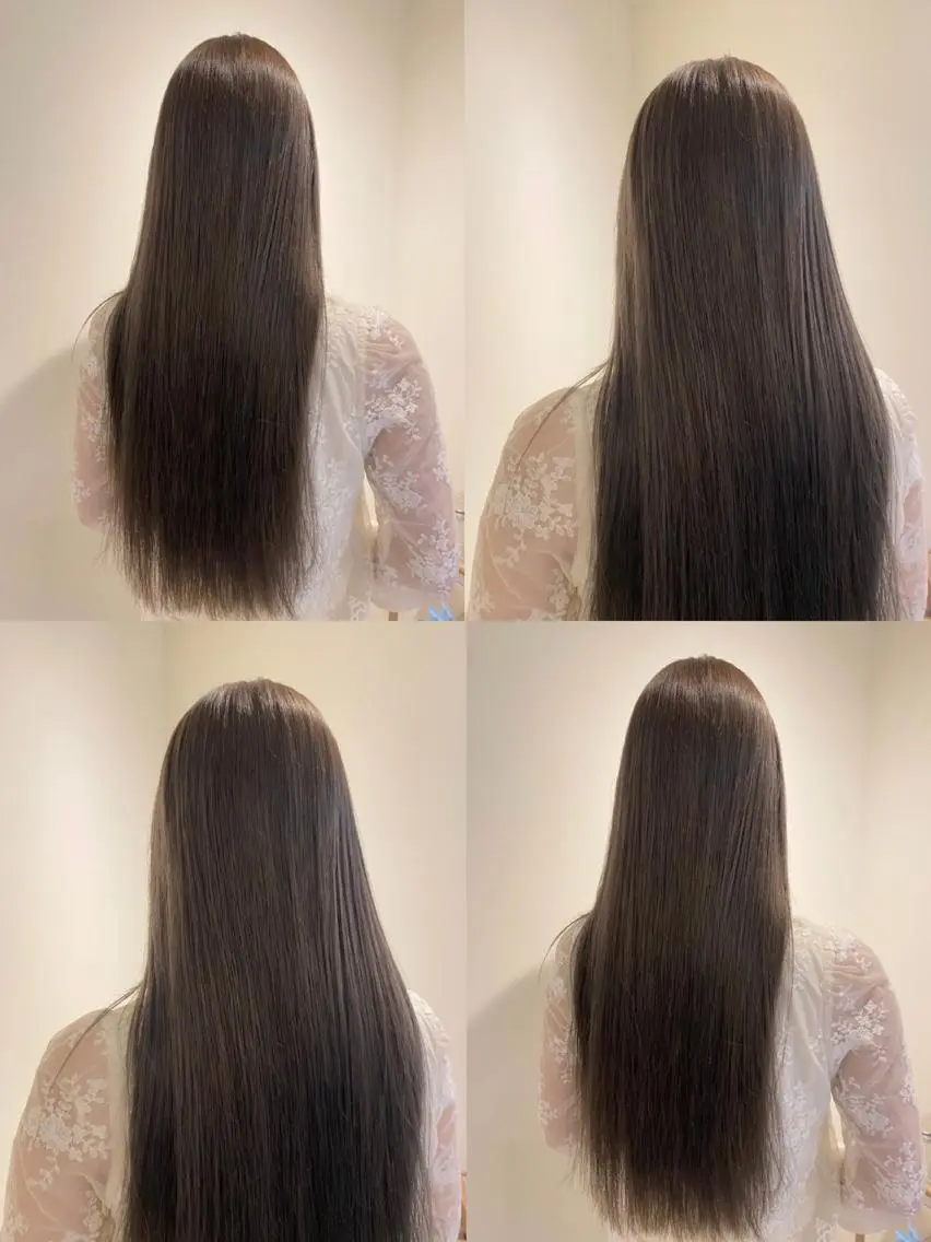 ロング カラー 金島 青のヘアスタイル