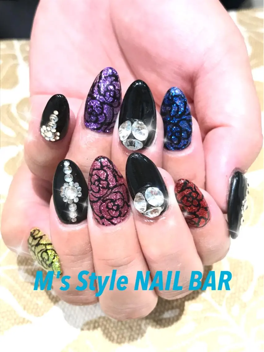ネイル ゴージャス 持ち込み ハンドネイル M's Style NAIL BARのネイルデザイン