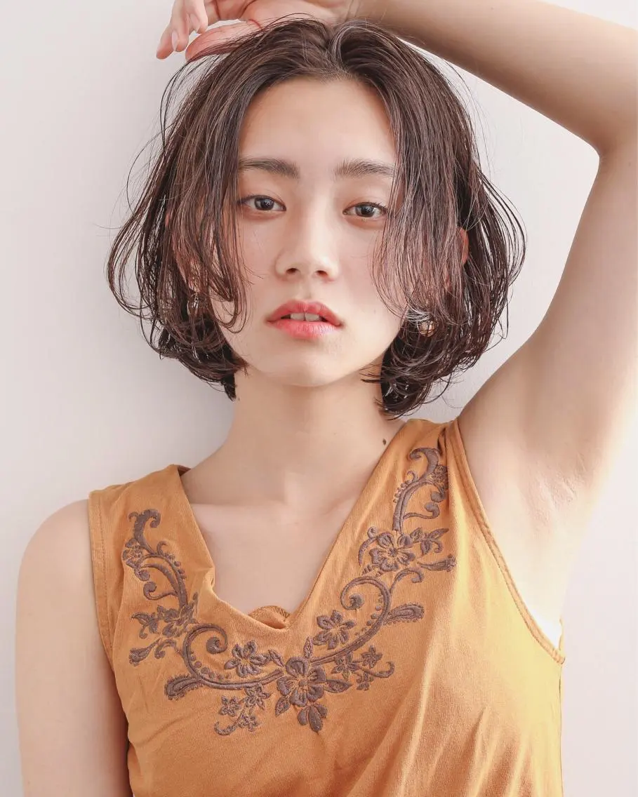 ショート カラー パーマ カット パーマ トリートメント ショート/レイヤー なら石井知希のヘアスタイル