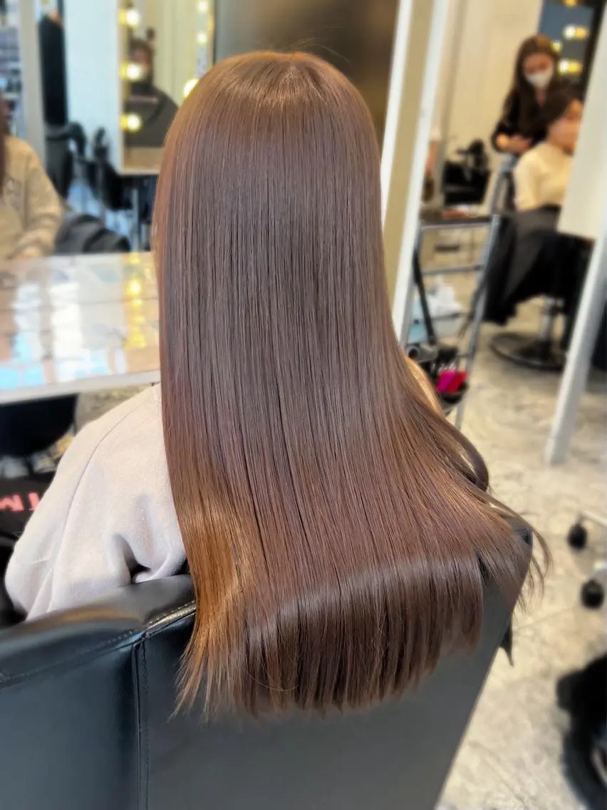 ロング カラー ベージュカラー ピンクカラー ピンクベージュ ヘアカラー 悩みを解決💫似合せ RENのヘアスタイル