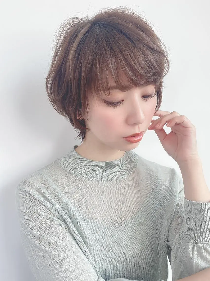 ショート カラー ショートボブ 透明感カラー デザインカラー ハイライトカラー ボブ ⭐️Shelter by TOKYO⭐️のヘアスタイル