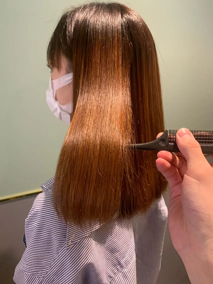 ミディアム カット 縮毛矯正 トリートメント ハイトーン/メンズ/ ウルフ特化 小松のヘアスタイル
