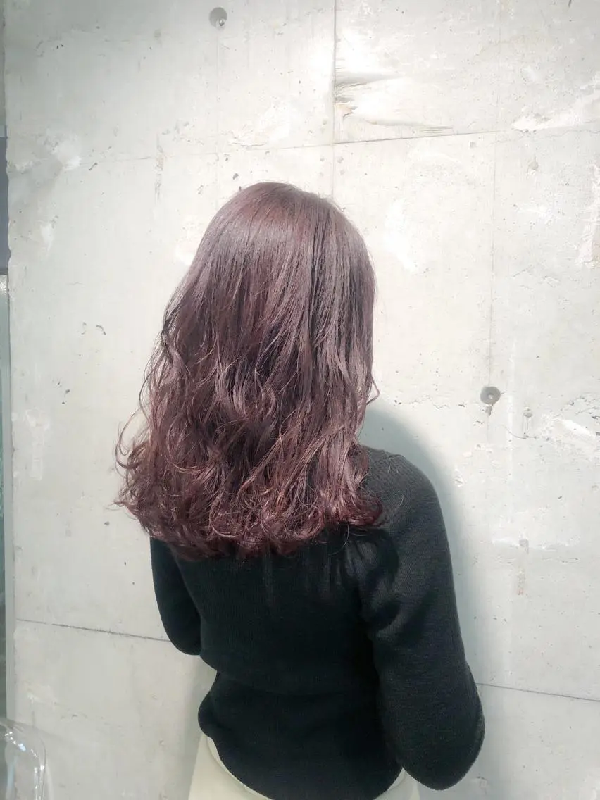 ミディアム カラー パーマ ヘアアレンジ メンズ キッズ マツエク・マツパ 透明感カラー 当日予約⭕️ Rene’のヘアスタイル
