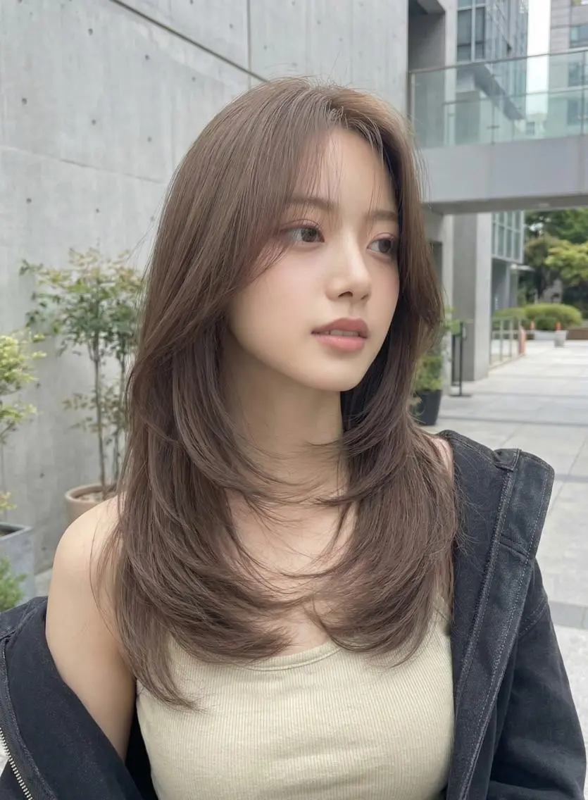 ロング カット ヘアカラー トリートメント 🍎レイヤー/井上/ ブリーチなしカラーのヘアスタイル