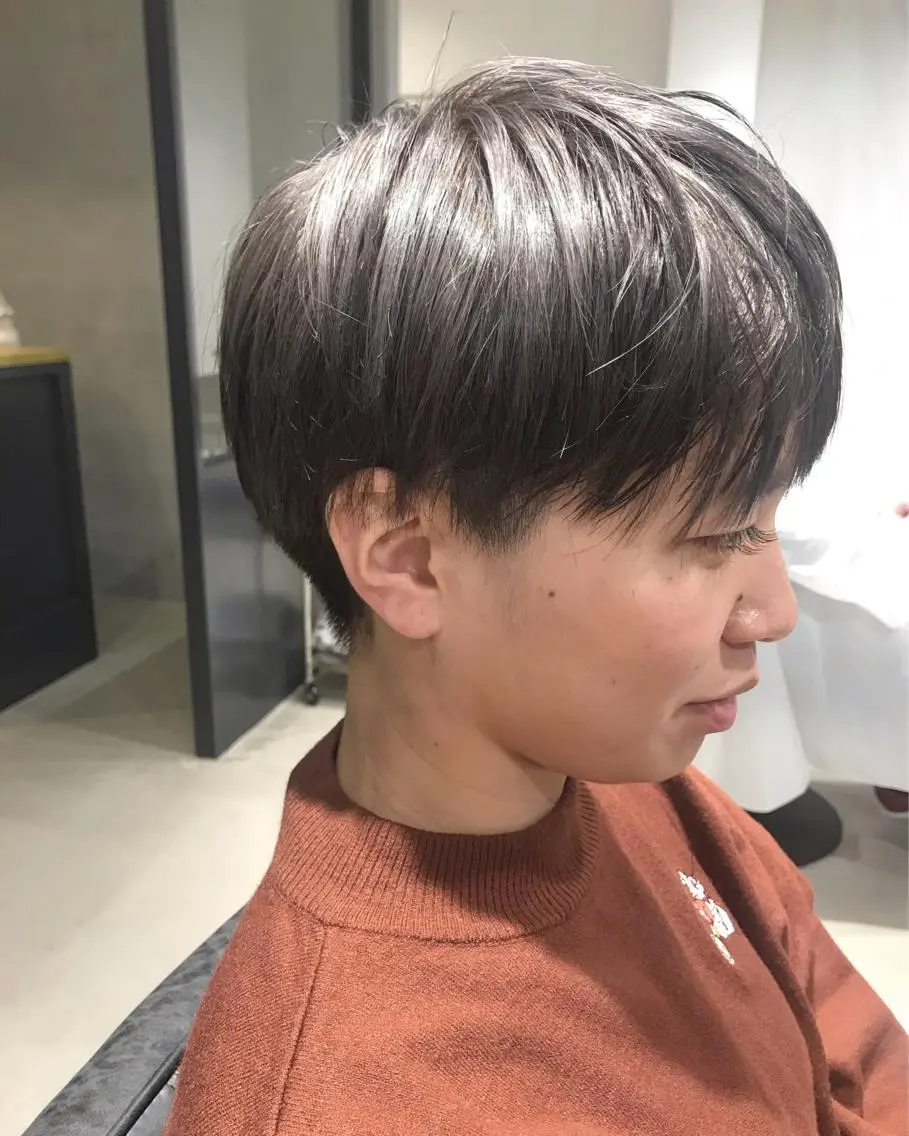 ショート カラー カット ヘアカラー トリートメント 暖色カラー🍊 ボブ🌿顔周りcutのヘアスタイル