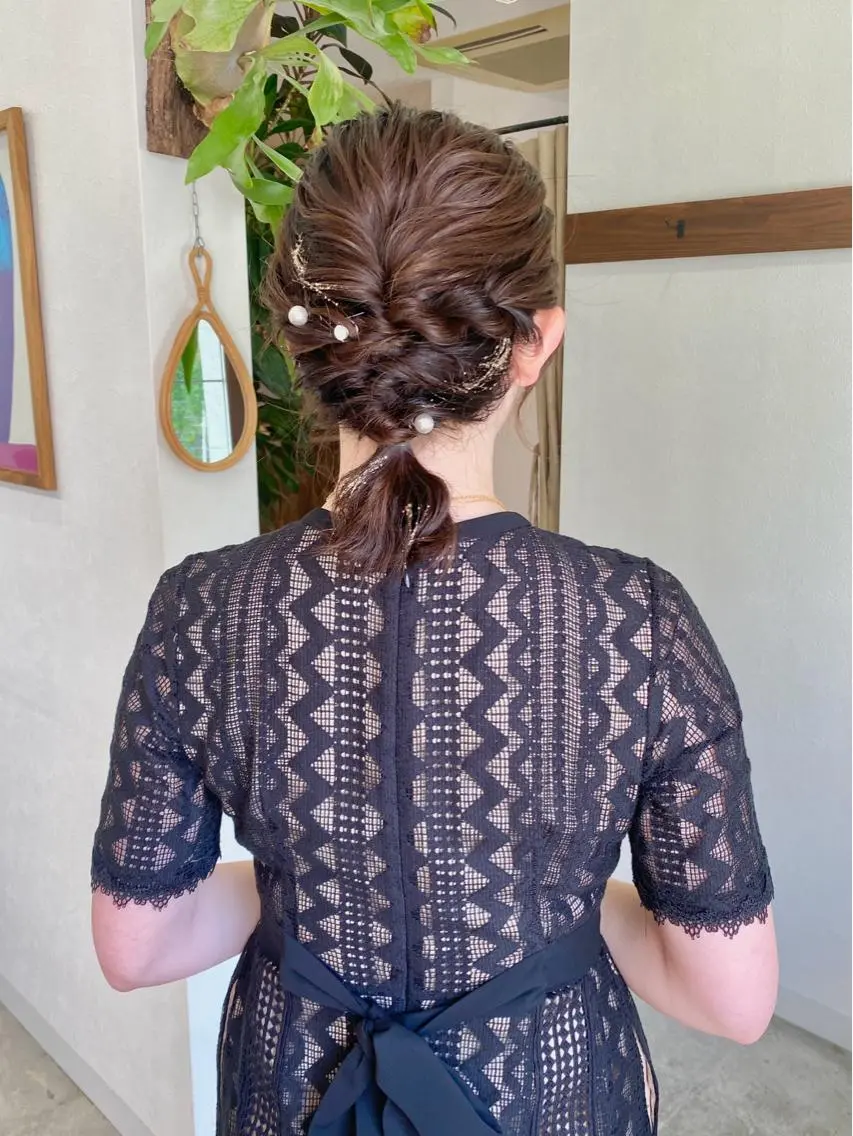 ミディアム ヘアアレンジ ヘアセット 🌷Asuka /レイヤーカット🌷のヘアスタイル