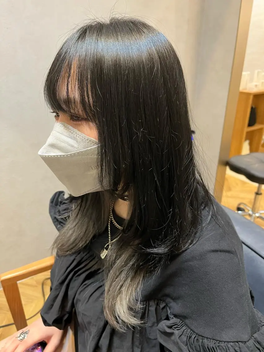 セミロング 顔周りカット 小顔カット ウルフカット N°number大分 ナンバーmikotoのヘアスタイル