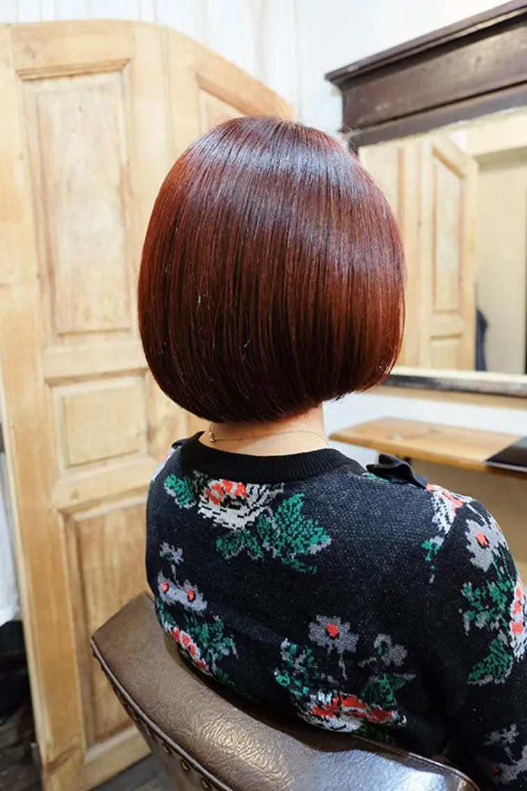 ミディアム 髪質改善 縮毛矯正 トリートメント 桑名 淳のヘアスタイル
