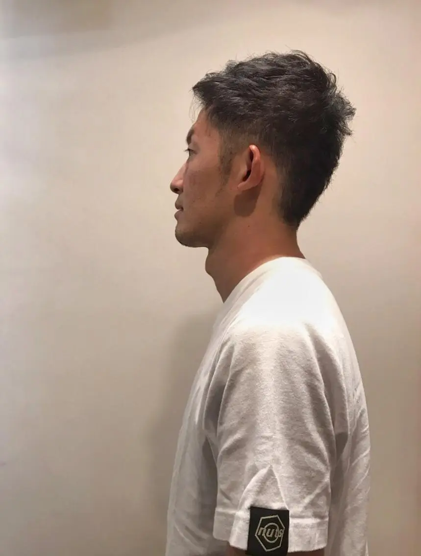 ショート メンズ ベリーショート くせ毛 中村 梨沙のマツエク・マツパデザイン