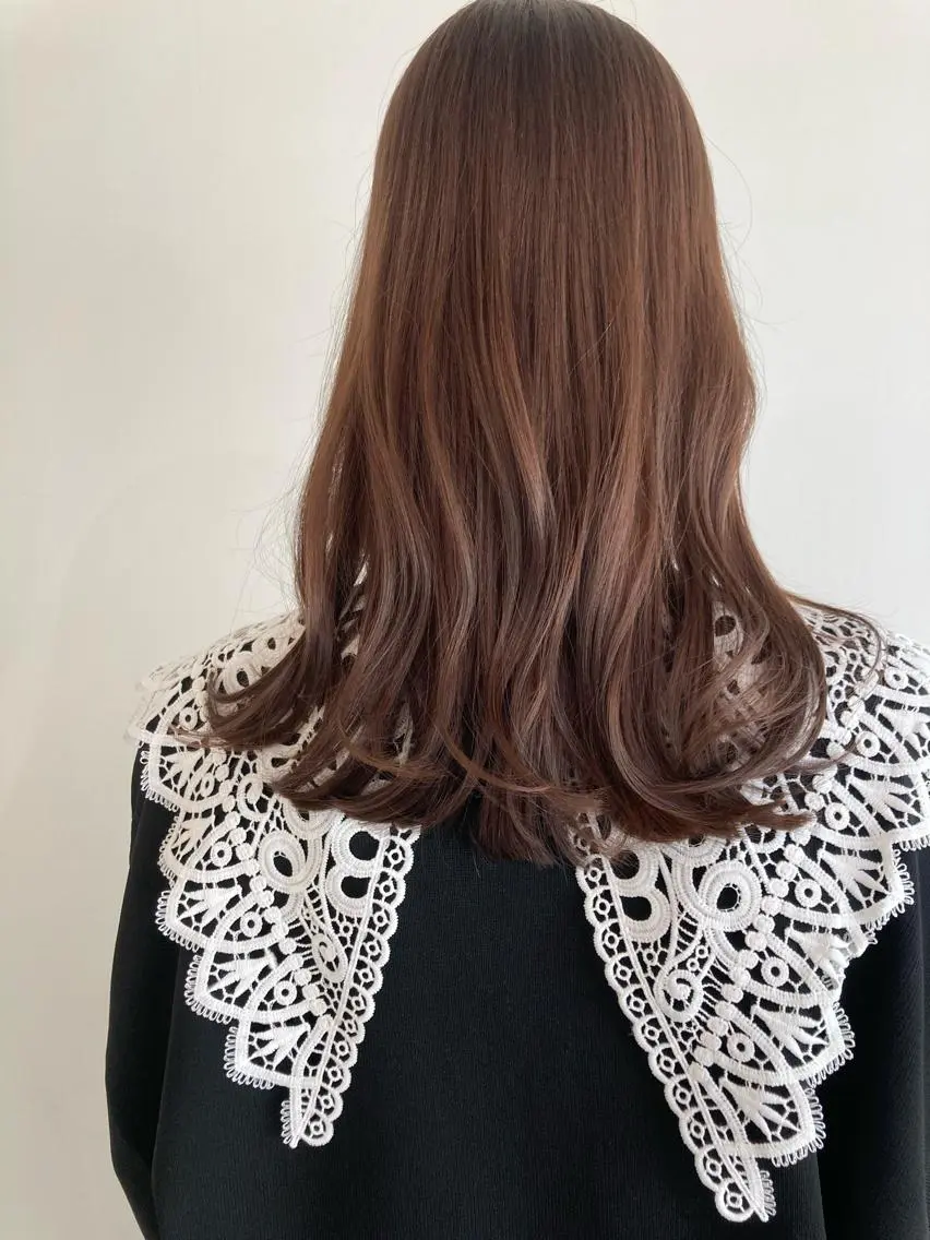 セミロング カラー ベージュカラー ブリーチ ブリーチなしカラー ヘアカラー トリートメント お洒落ベージュ🤎 代官山shibukiのヘアスタイル