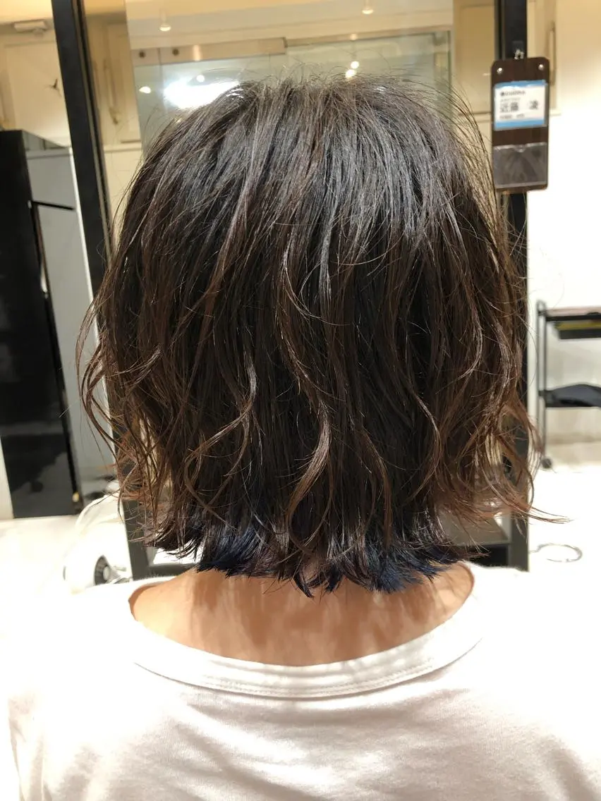 ミディアム カラー ヘアアレンジ ブリーチ ユニコーンカラー ✨髪質改善＆ボブ✨ 近藤 凌のヘアスタイル