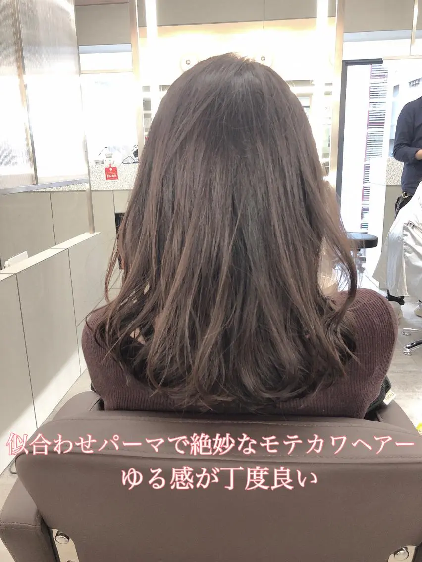 ミディアム ミディアムパーマ 似合わせカット パーマ 【愛され小顔カット】 YOSHIKIのヘアスタイル