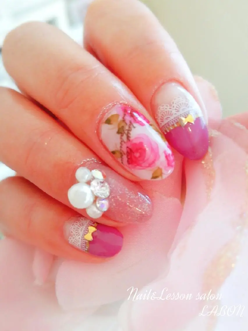 ネイル アートネイル フラワーネイル Nail salon LABONのネイルデザイン