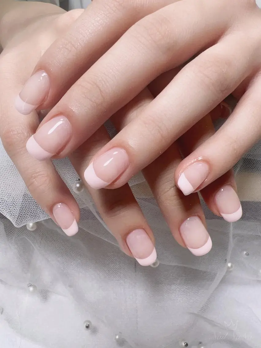 ショート カラー ネイル ピンクカラー フレンチネイル ピンク Nail NaNaのネイルデザイン