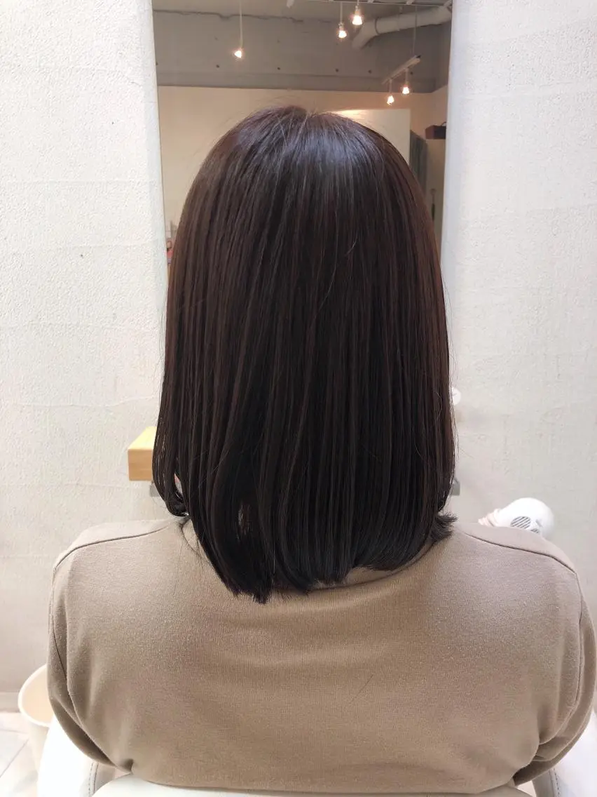 ミディアム カット ヘアカラー トリートメント 阿部 美咲のヘアスタイル