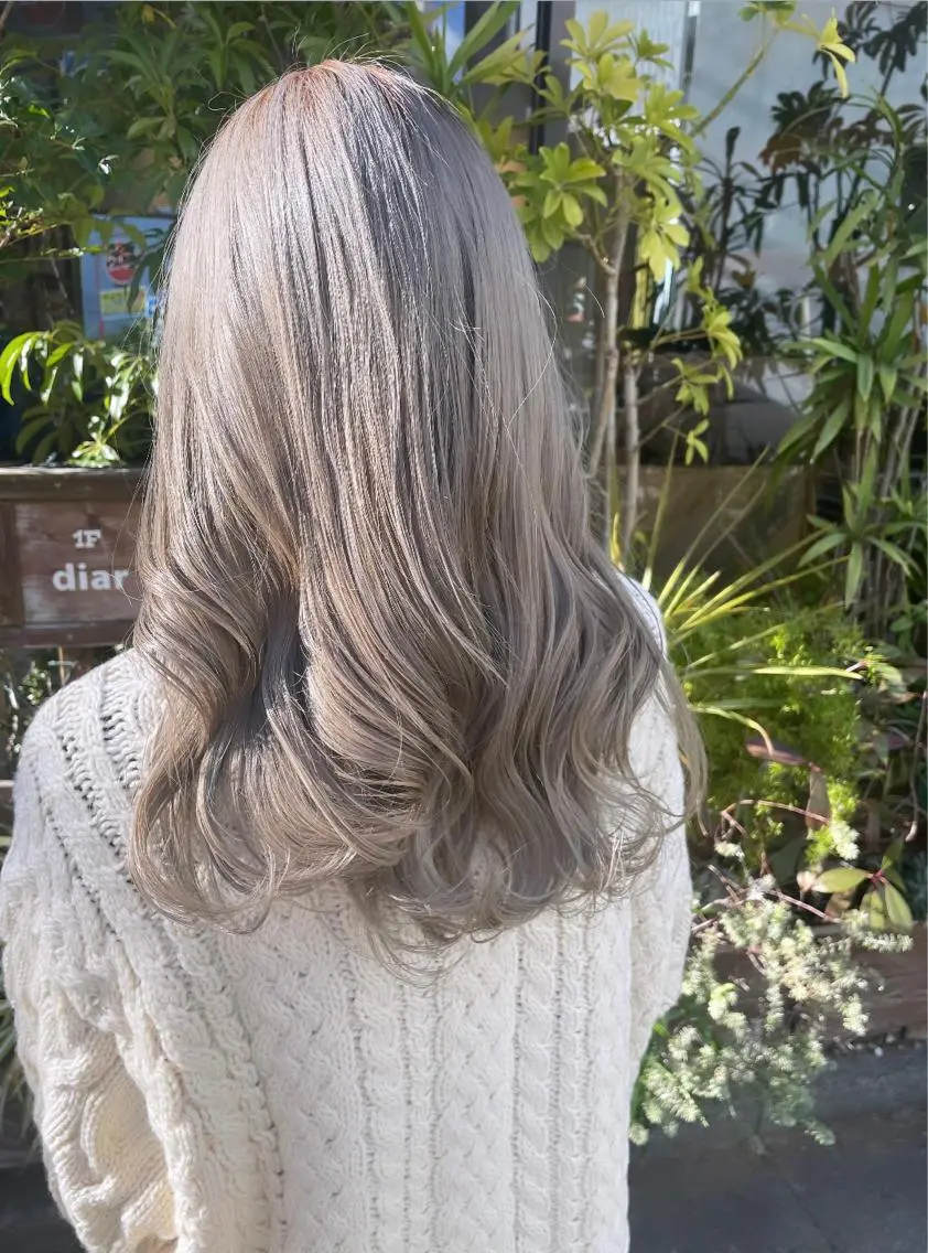 ロング カラー パーマ ヘアアレンジ メンズ キッズ maho🤍透明感 カラー/顔周りcutのヘアスタイル