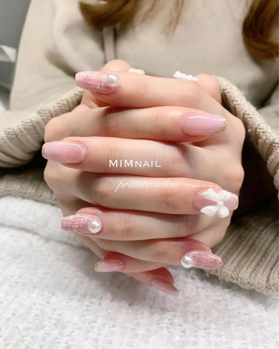 ネイル リボン *･*MIMnail 1号店･*:･*のネイルデザイン