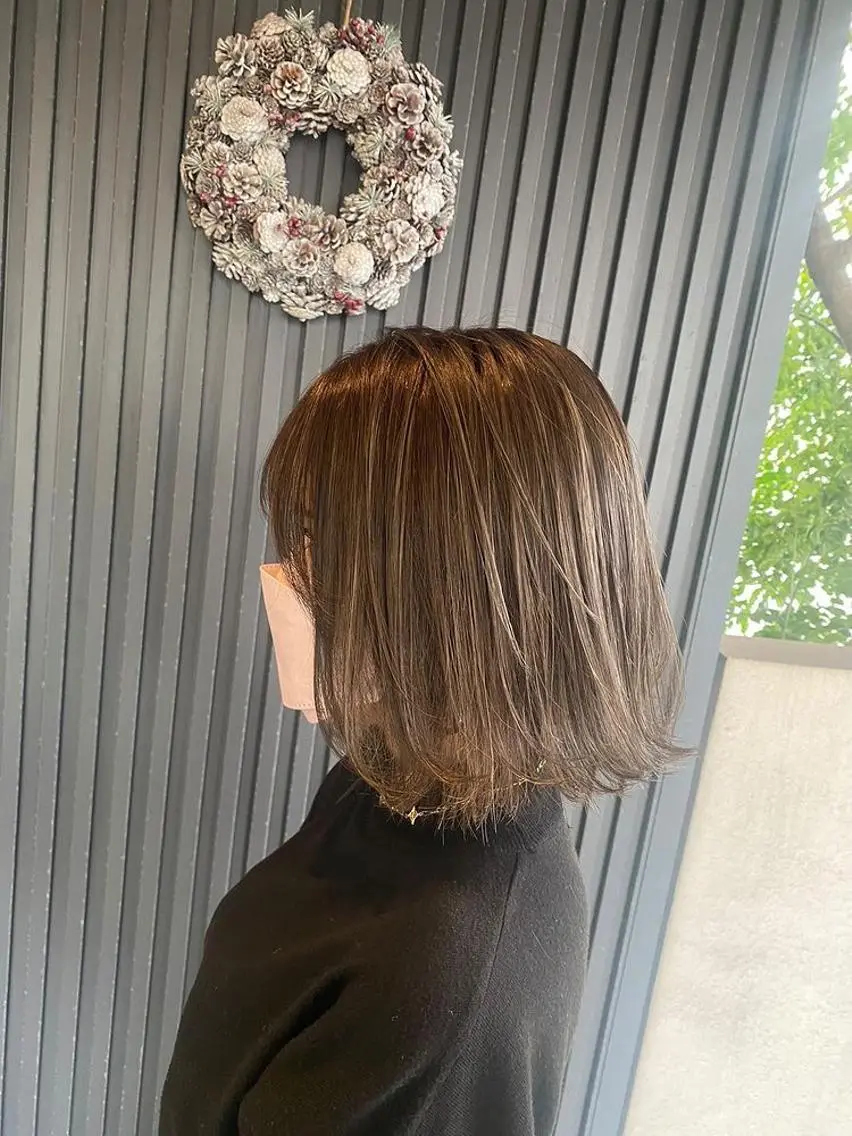 ミディアム カラー ベージュカラー ハイライトカラー ハイライト カット ヘアカラー トリートメント addict⭐️ 江川　颯也💎のヘアスタイル