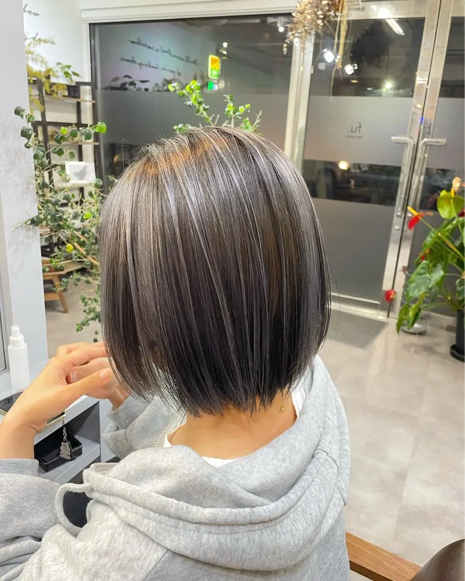 ショート カラー ハイライトカラー ハイライト monami 山本華菜のヘアスタイル