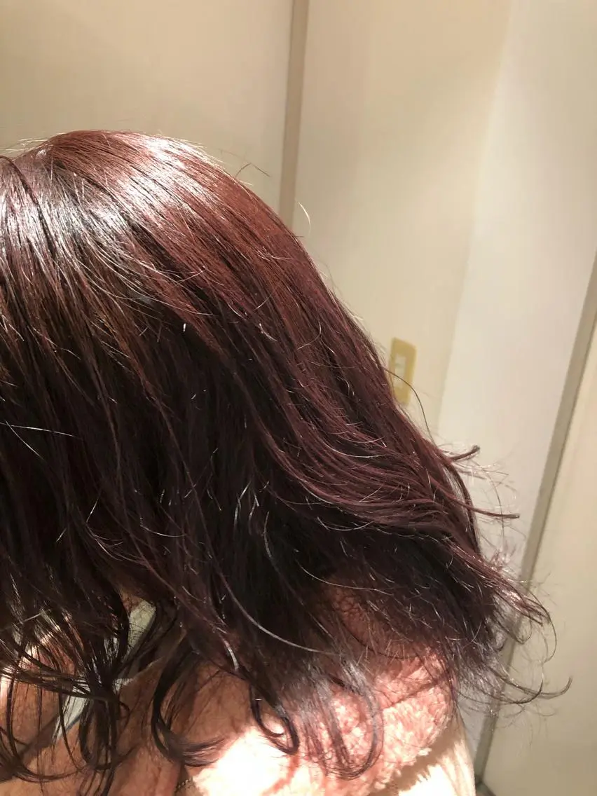 セミロング カラー ブリーチ 韓国hair ·͜· watanabeのヘアスタイル