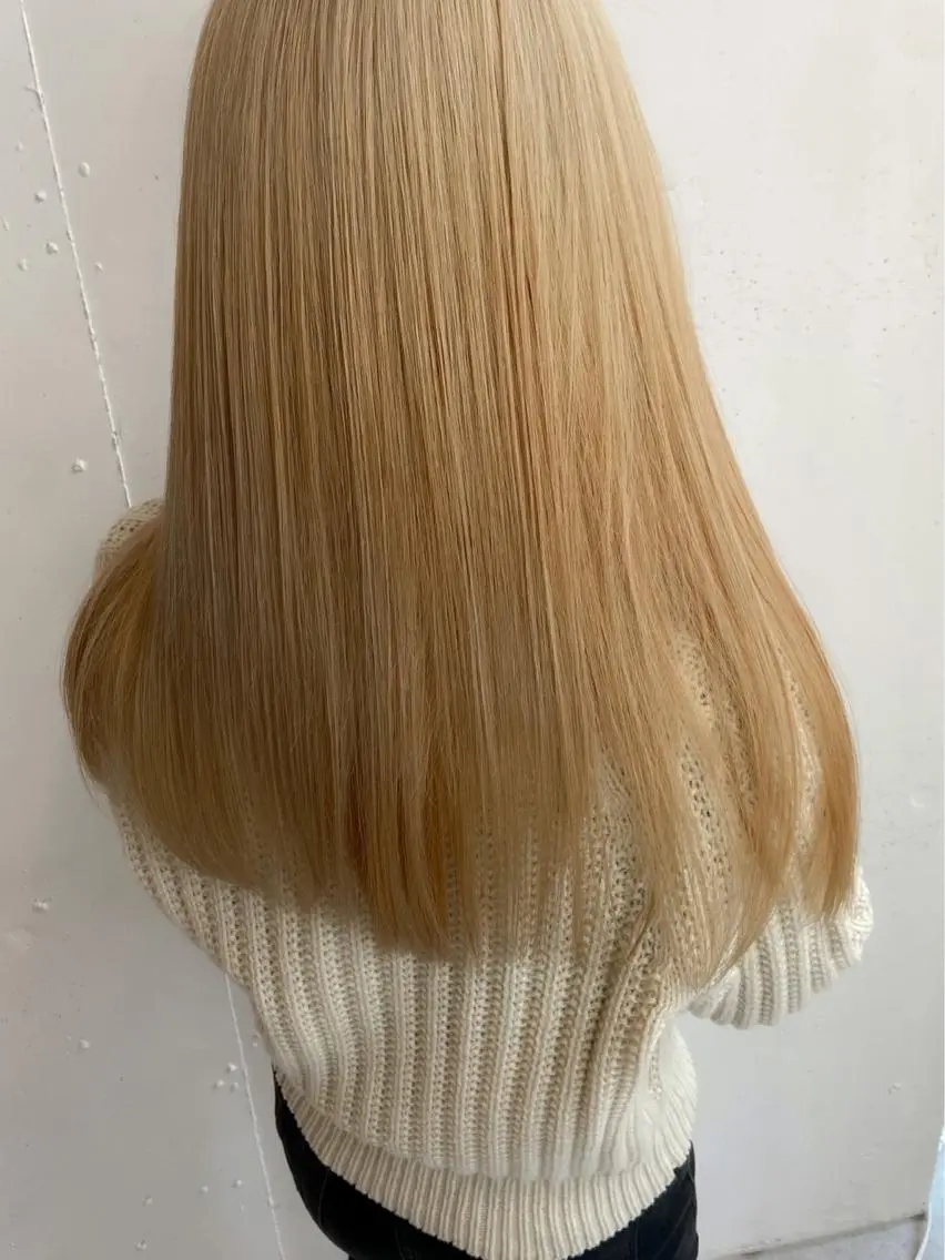 ミディアム ヘアカラー トリートメント ウルフカット レイヤーカット上柿のヘアスタイル