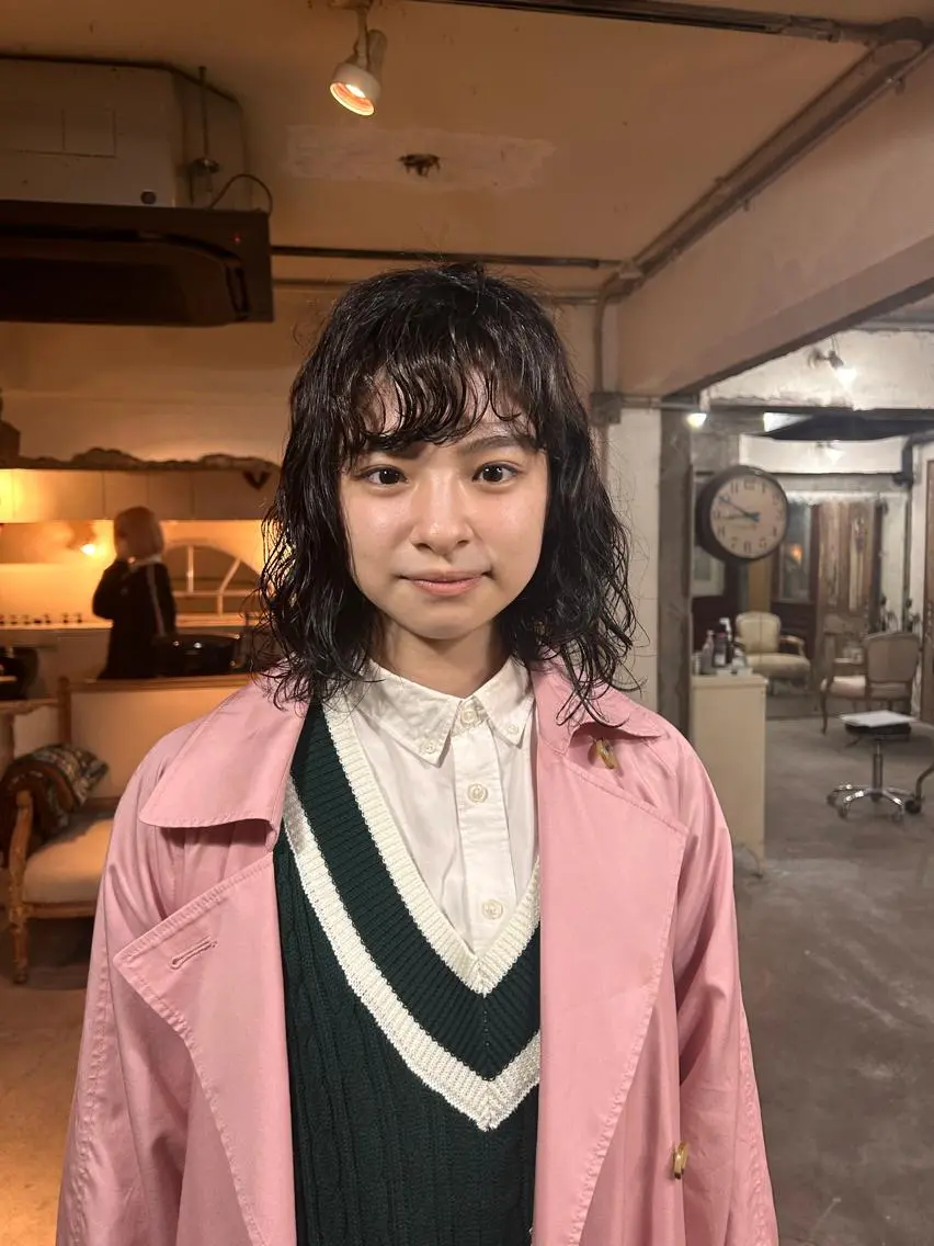 ミディアム パーマ ミディアムパーマ ボブ プードルパーマ スパイラルパーマ お任せヘア☘️☘️ 及川渚のヘアスタイル