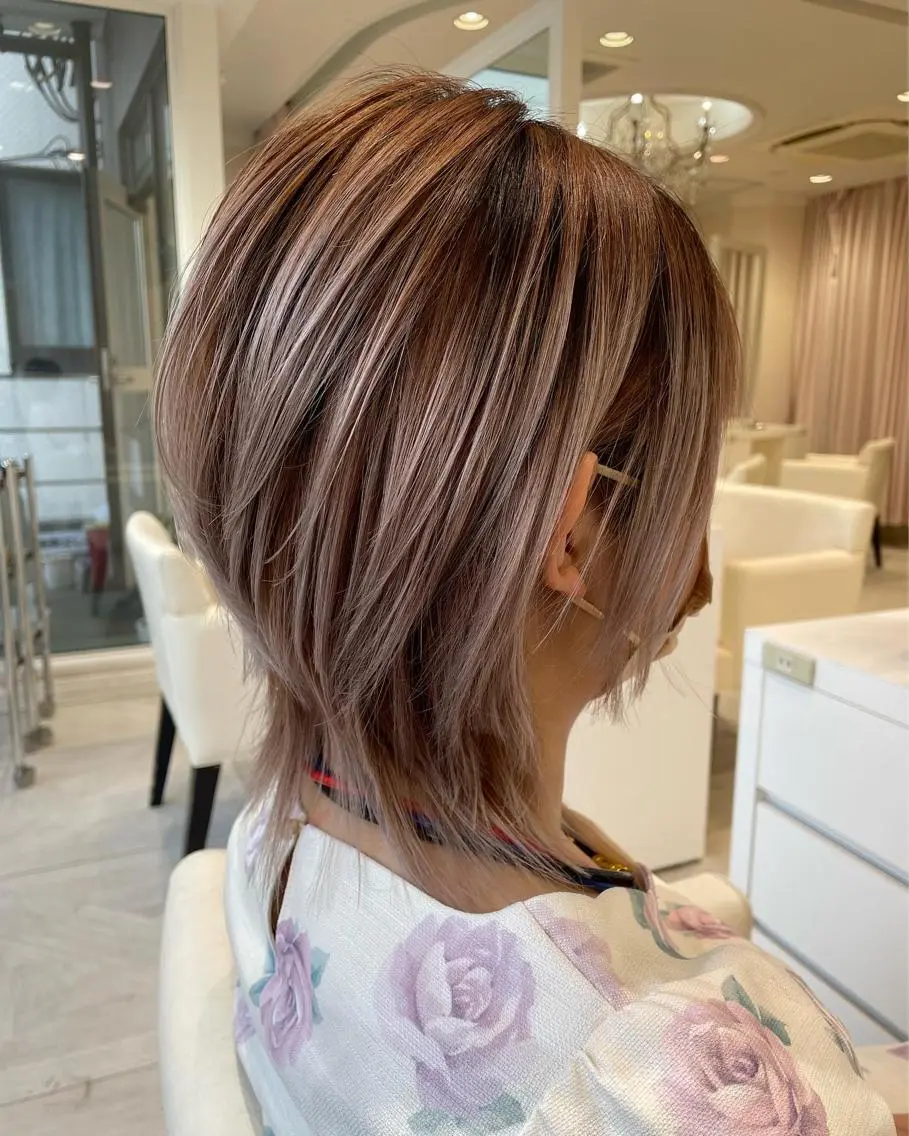 ミディアム カラー ウルフカット カット トリートメント 似合わせ🌿‬髪質 改善🧸RYUGOのヘアスタイル
