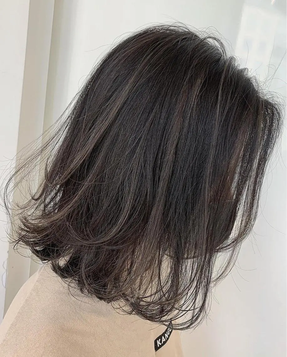 ショート カラー ヘアアレンジ ネイル マツエク・マツパ ハイライトカラー 3Dハイライト ボブ ハイライト 阿部 圭悟のヘアスタイル