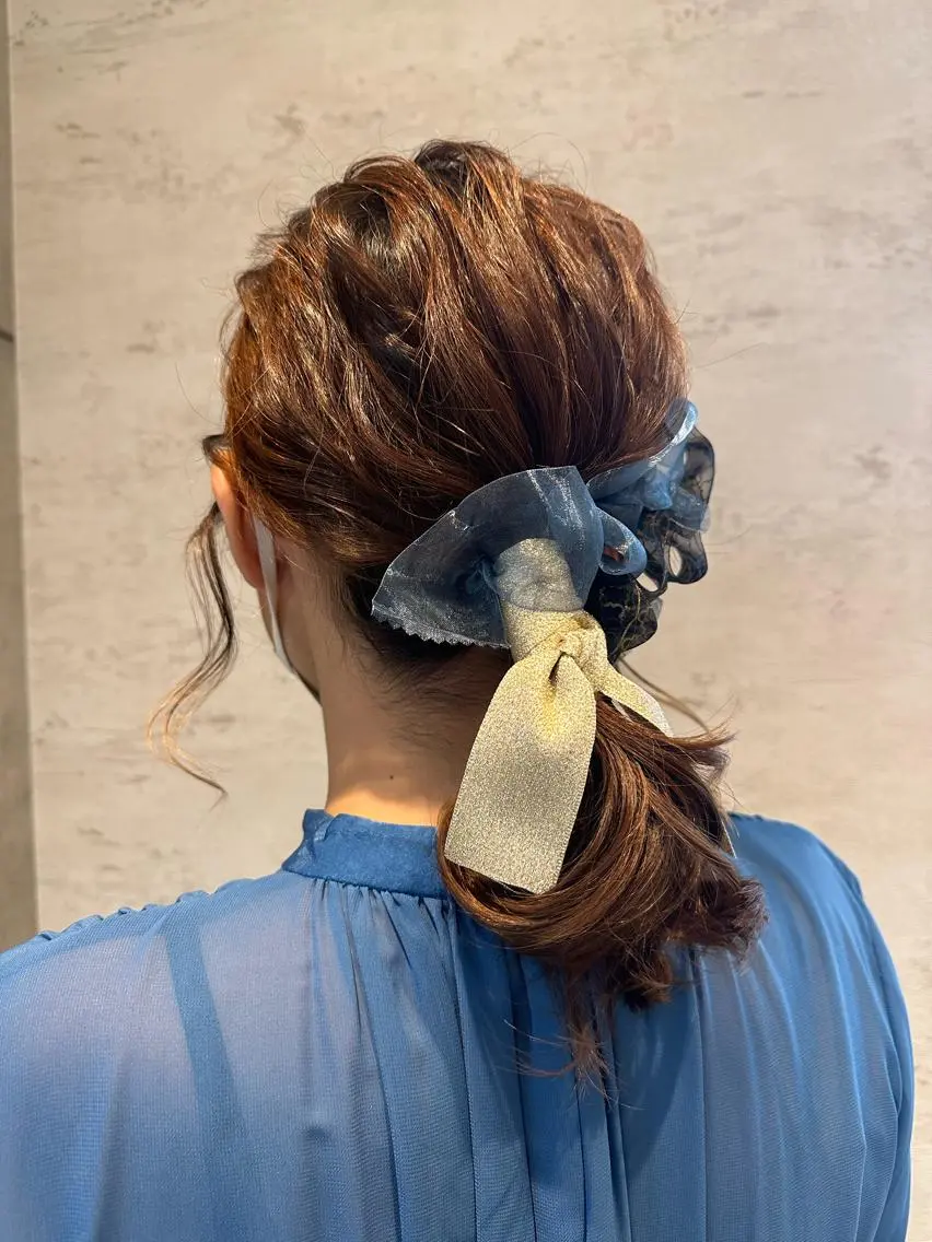 セミロング ヘアアレンジ 🎀ヘアセット/艶髪 /はやしほのか🎀のヘアスタイル