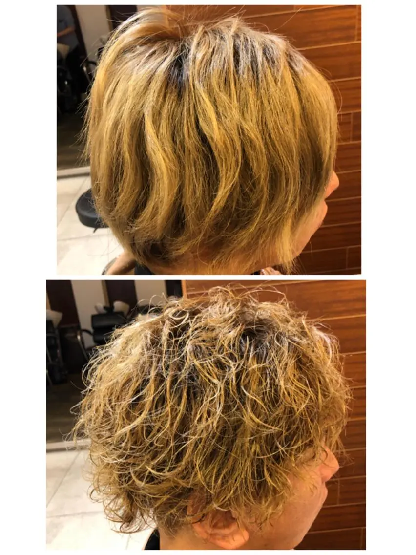 ミディアム パーマ メンズ ミディアムパーマ メンズパーマ 塩谷黎✨イルミナ カラーメンズパーマ✨のヘアスタイル