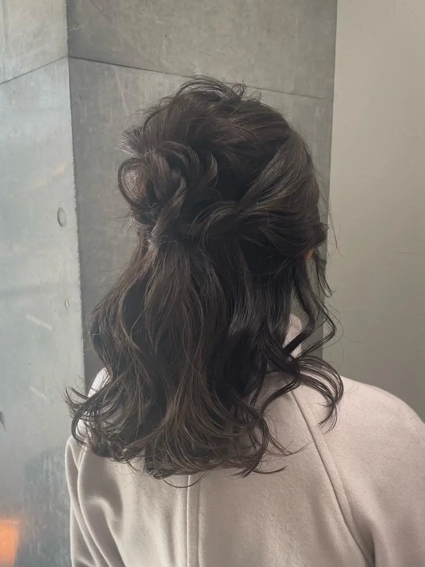 ミディアム ヘアアレンジ メンズモテパーマ💙 fuwaのヘアスタイル