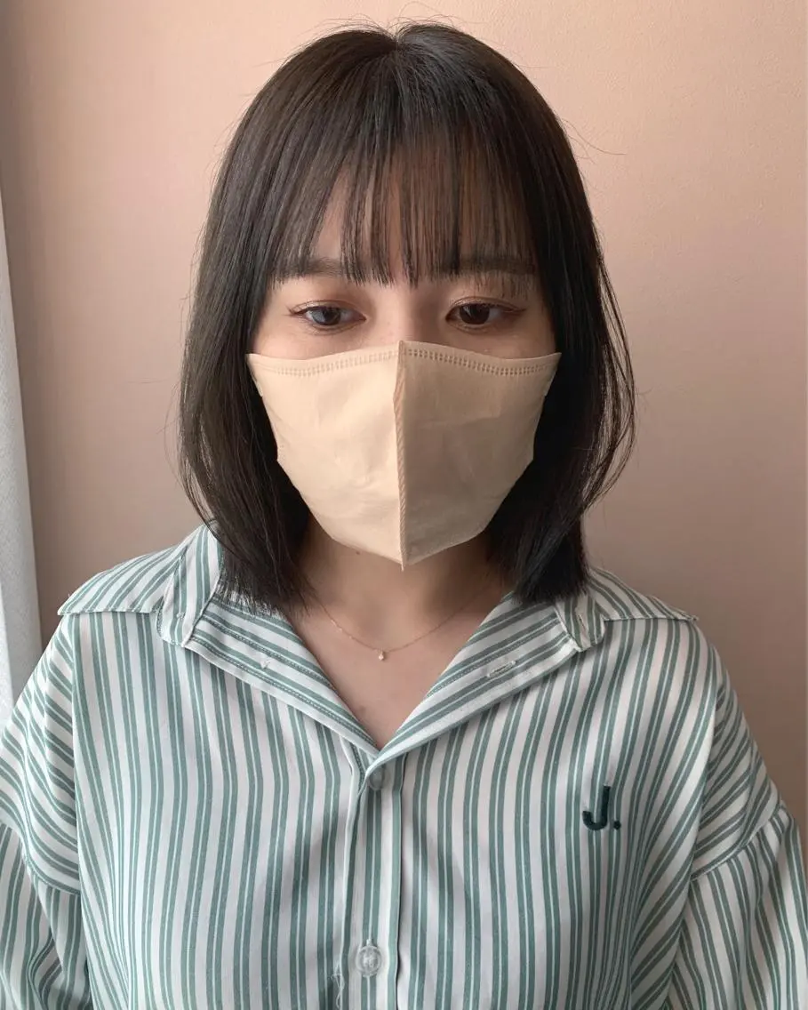 ミディアム カラー ブリーチ 透明感カラー ブリーチなしカラー hubhair レイヤー/透明感のヘアスタイル