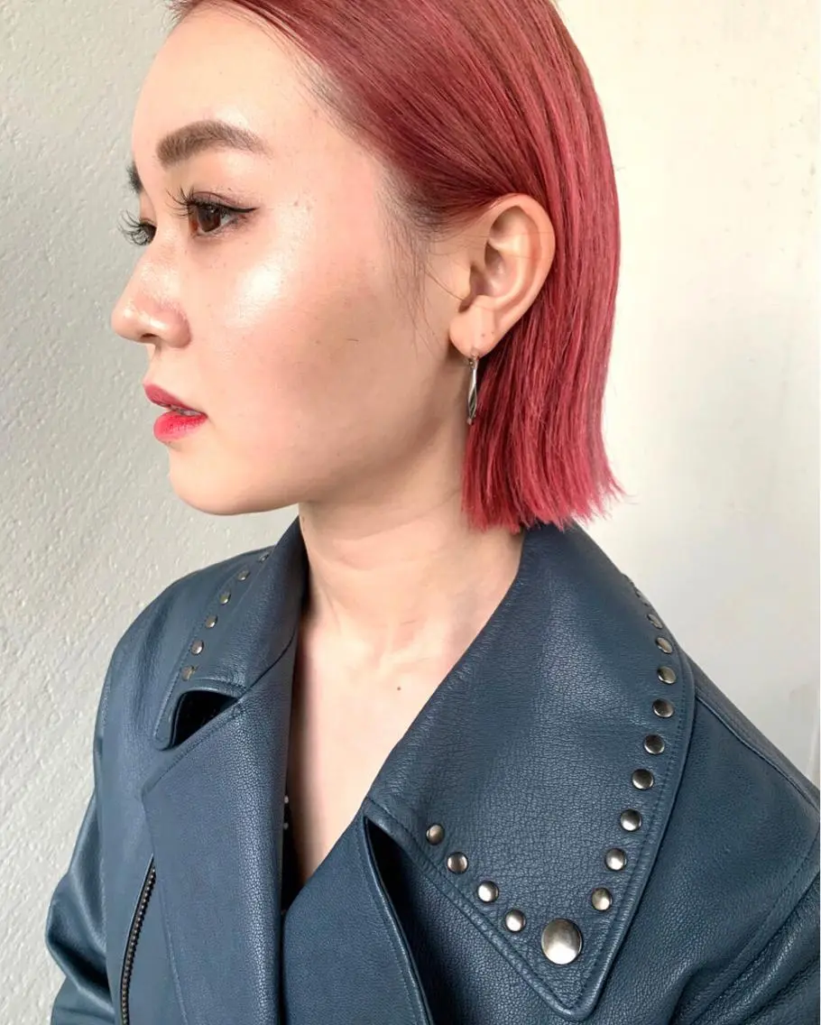 ショート カラー ピンクカラー ボブ カット ヘアカラー トリートメント 村上雅人 ナチュラルモードのヘアスタイル
