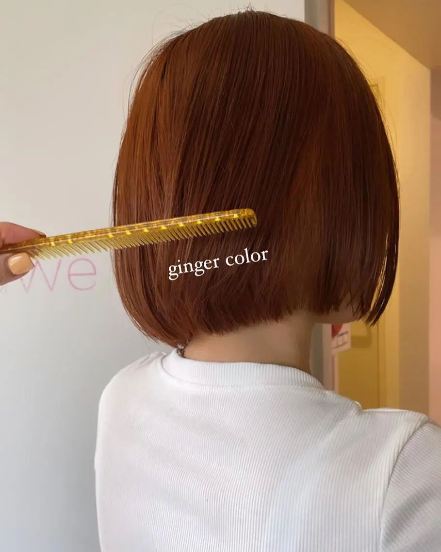 ショート カラー ヘアアレンジ ベージュカラー オレンジ オレンジベージュ ボブ レイヤー🌟艶カラー 🕊まやのヘアスタイル