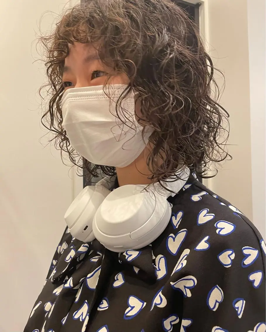 ショート パーマ やまさきえりこ ニュアンスパーマのヘアスタイル