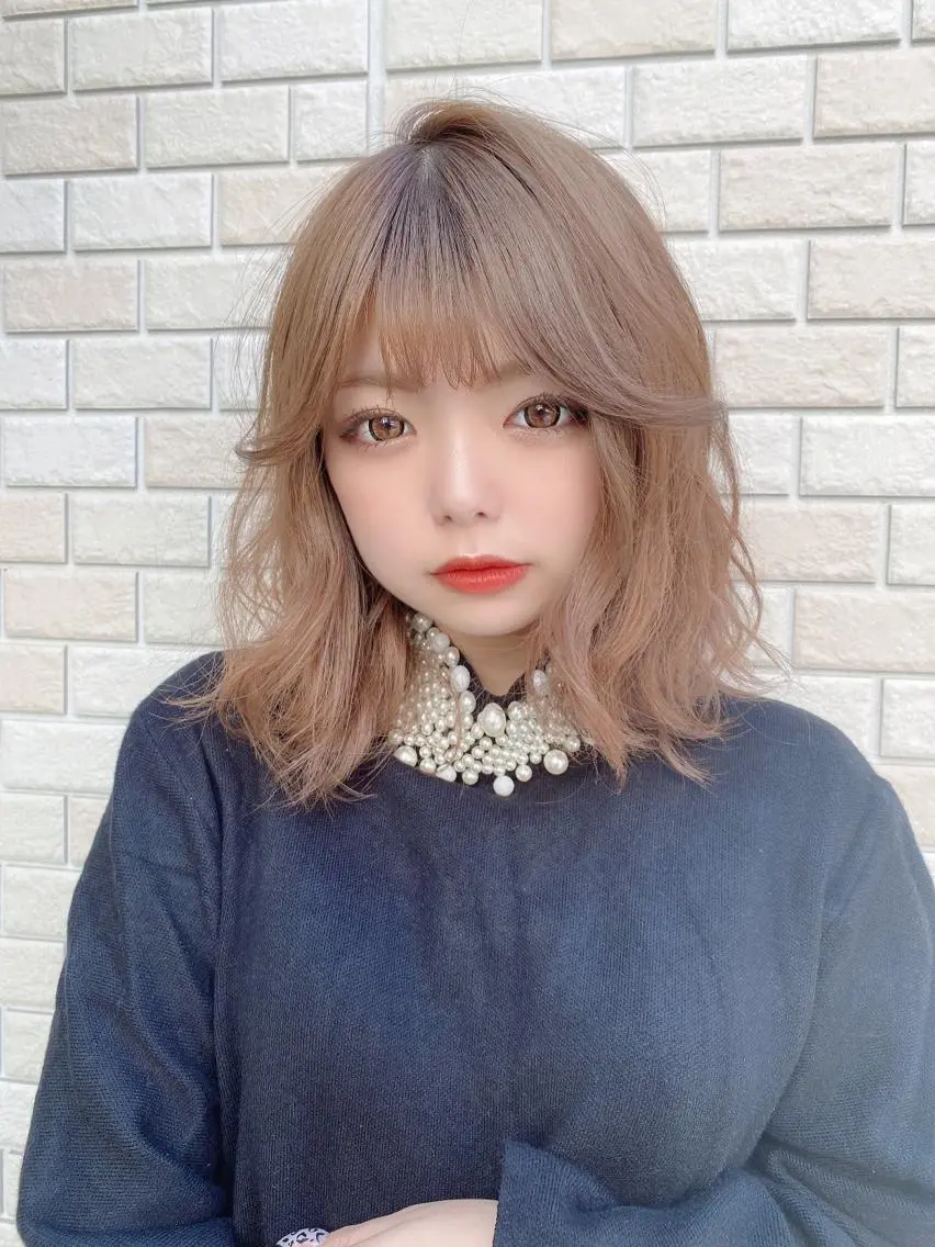 ミディアム カット ヘアカラー 代表山口ひな 髪質改善のプロのヘアスタイル