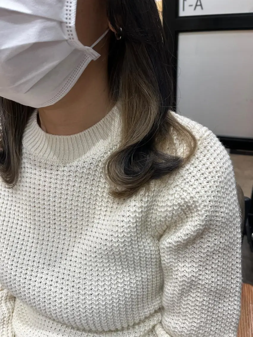 セミロング カラー パーマ ヘアアレンジ メンズ キッズ ネイル マツエク・マツパ アイブロウ メンズブリーチ メンズハイライト メンズインナーカラー メンズ韓国風 ブリーチ 久木原 ゆりのヘアスタイル