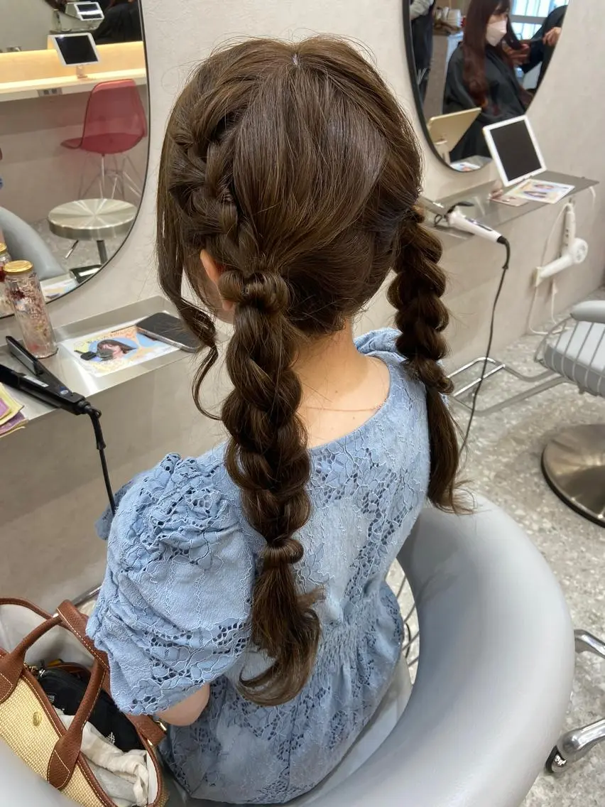 ロング ヘアアレンジ ヘアセット 新宿/韓国ヘア 中明度カラー/かやのヘアスタイル