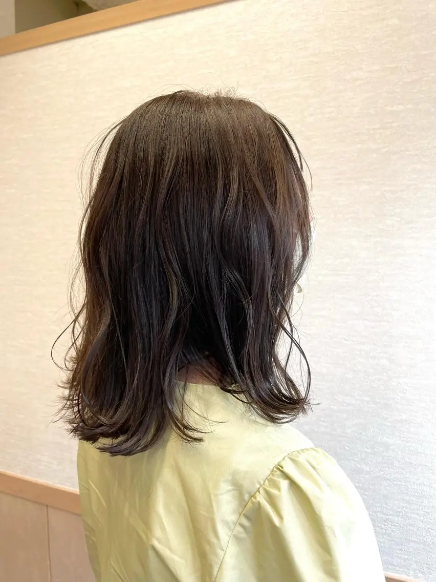 ミディアム カラー カット ヘアカラー miho 🌼🌼🌼のヘアスタイル