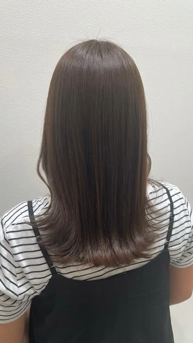 セミロング パーマモデル募集🌈 森脇帆南のヘアスタイル