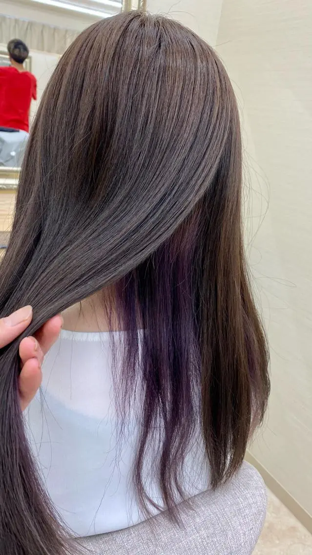 セミロング カラー バイオレットカラー INCE HAIR 竹牟礼翔のヘアスタイル