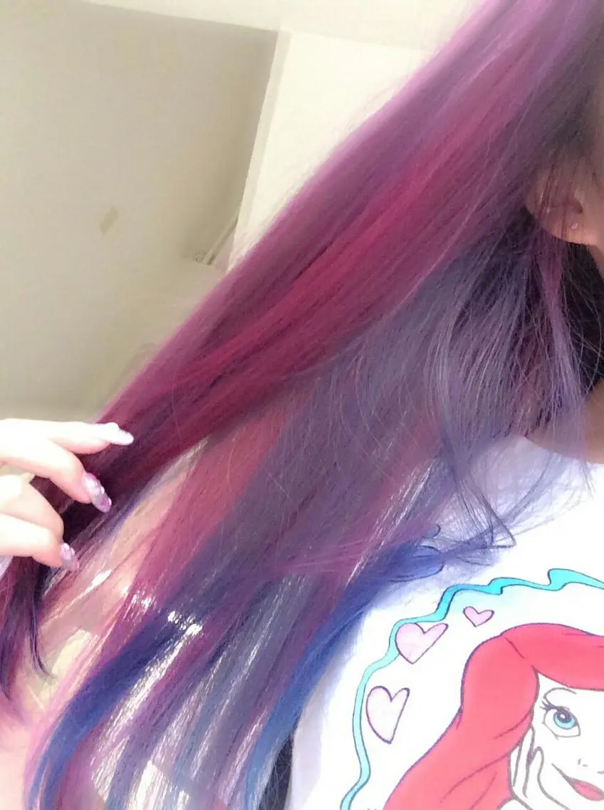 カラー ロング セミロング ブルーカラー ラベンダーカラー ピンクカラー 100%髪質改善特化 TRUNSのヘアスタイル