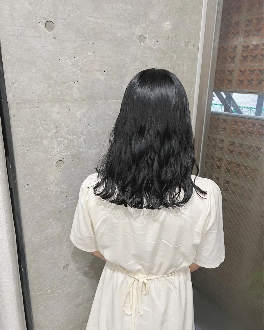 ミディアム パーマ カット パーマ トリートメント ボブパーマコテ巻き風 パーマNo1深江秀平のヘアスタイル