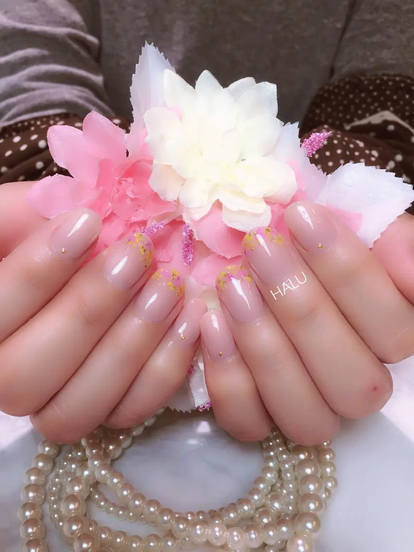 ネイル シンプルネイル 春ネイル HALU ハルのネイルデザイン
