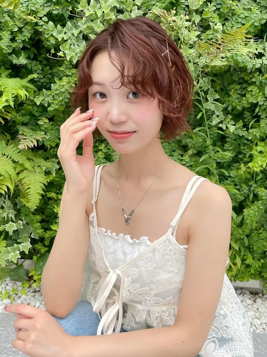 ショート ボブ 髪質改善 韓国風ヘア レイヤーカット 縮毛矯正 カット ヘアカラー 縮毛矯正 GLROW 大宮 ANNEXのヘアスタイル