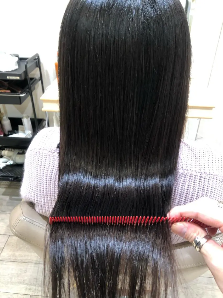 ロング 髪質改善 縮毛矯正 Ash 本八幡のヘアスタイル