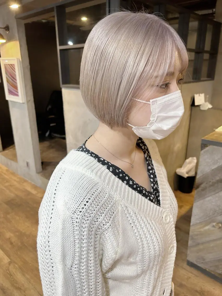 ショート カラー ヘアカラー トリートメント yoriダブルカラー 代表すがわらのヘアスタイル