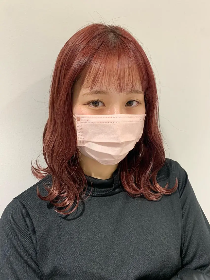 ミディアム カラー ヘアアレンジ ブリーチ ヘアカラー ayumi🌈 インナーカラー🌈のヘアスタイル