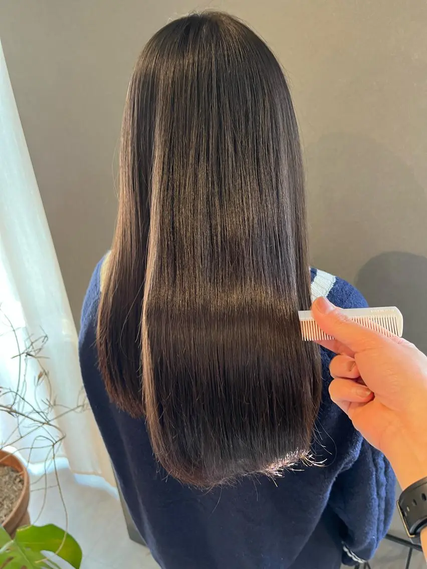 ロング パーマ 縮毛矯正 SHU NTAのヘアスタイル