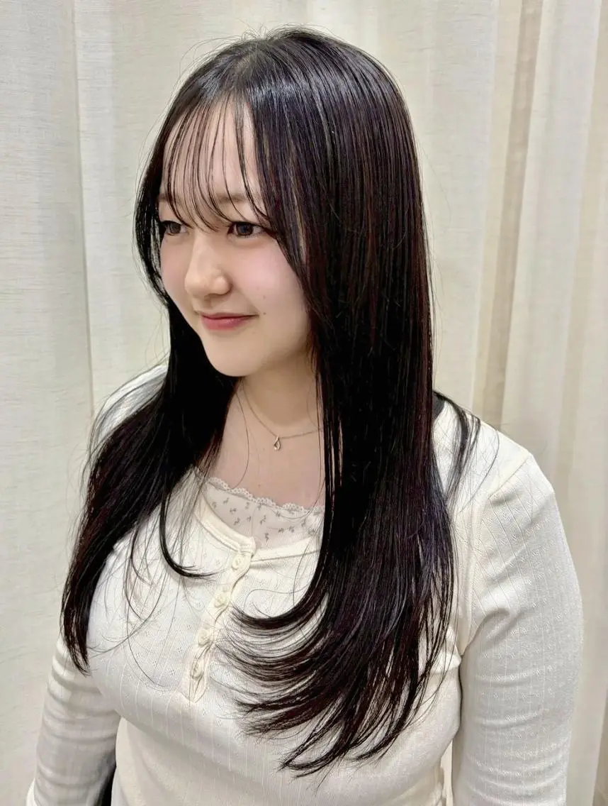 ロング レイヤーカット カット EDAME熊谷☘️ クラカミ　レンのヘアスタイル
